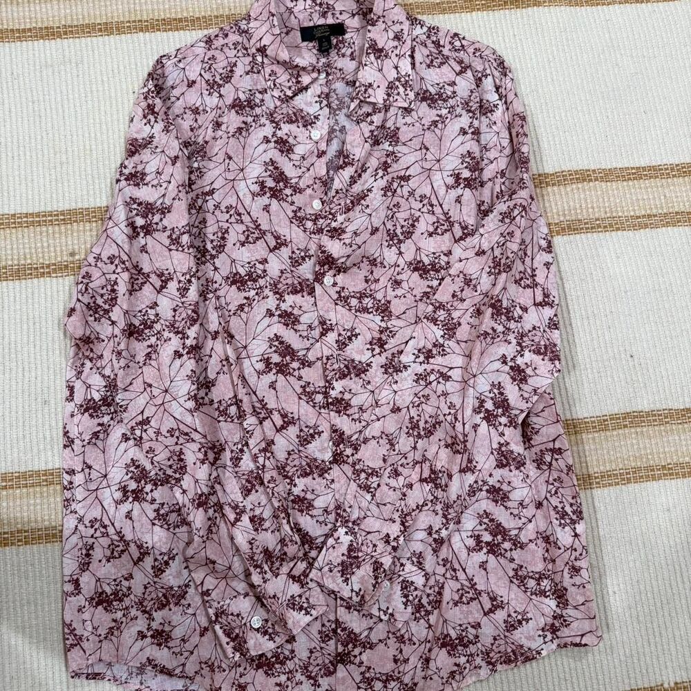 Club-room Men's Pink and Purple Shirt